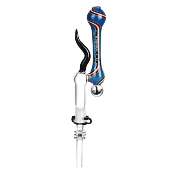 Pulsar Dab Straw / High End Horned 10mm Titanium 7in
